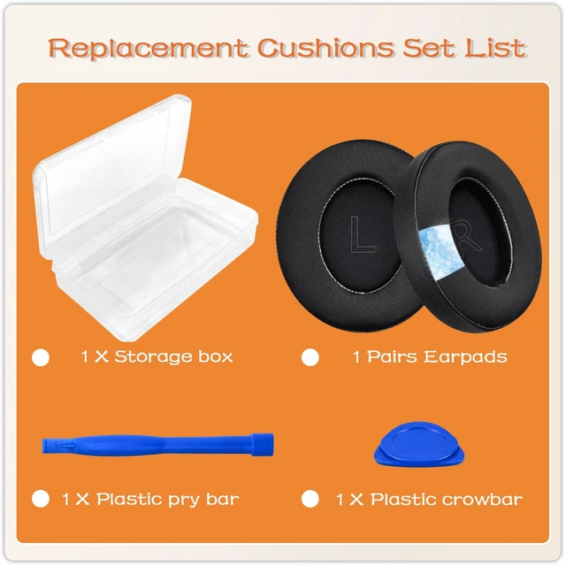 Alt view image 4 of 7 - Replacement Ear Pads for Anker Soundcore Life Q30-Jet Black Cooling Gel Earpads for Soundcore by Anker Q30/Q30i/Q35 Noise Cancelling Headphones, Ear Cushions Ear Covers Repair Parts