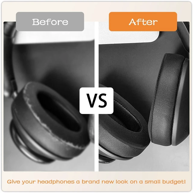 Alt view image 6 of 7 - Replacement Ear Pads for Anker Soundcore Life Q30-Jet Black Cooling Gel Earpads for Soundcore by Anker Q30/Q30i/Q35 Noise Cancelling Headphones, Ear Cushions Ear Covers Repair Parts