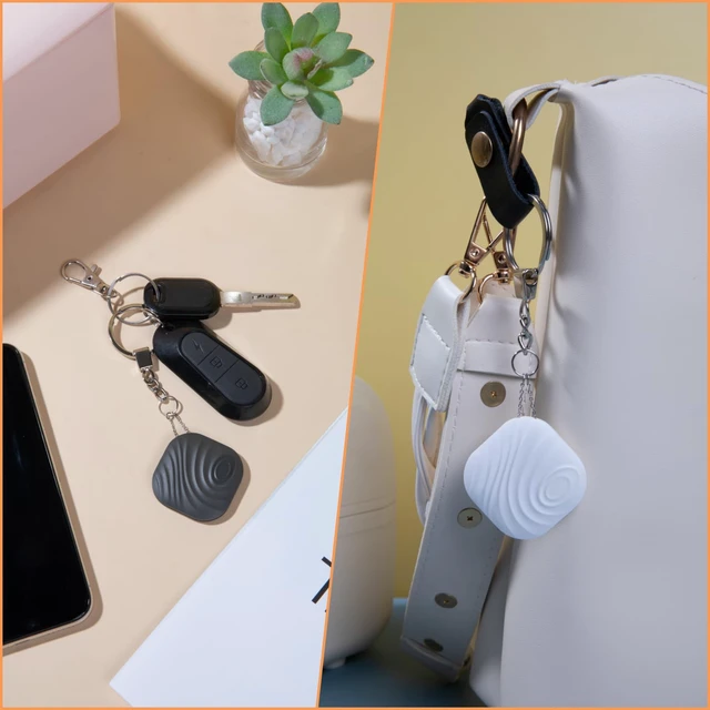 Alt view image 6 of 7 - Findthing Key Finder Smart Tag 4-Pack - Bluetooth Tracker Item Locator with Key Chain - Both iOS and Android Compatible for Keys Pet Wallets Backpacks and Tablets (4-Coffee)
