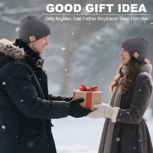 Alt view image 7 of 7 - Bluetooth Beanie Hat Wireless Headphones Hands Free Stocking Stuffers Soft acrylic knit beanie, Over Ear Headphones Headsets Earphone Speaker & Wireless Music,Washable Unique Tech Gifts for men