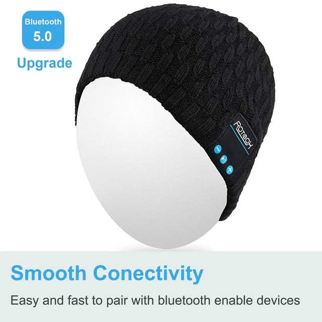 Alt view image 3 of 6 - Bluetooth Beanie Hat Wireless Headphones Hands Free Stocking Stuffers Soft acrylic knit beanie, Over Ear Headphones Headsets Earphone Speaker & Wireless Music,Washable Unique Tech Gifts for men