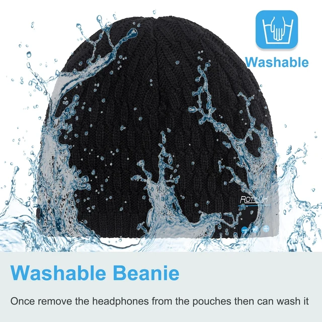 Alt view image 5 of 6 - Bluetooth Beanie Hat Wireless Headphones Hands Free Stocking Stuffers Soft acrylic knit beanie, Over Ear Headphones Headsets Earphone Speaker & Wireless Music,Washable Unique Tech Gifts for men