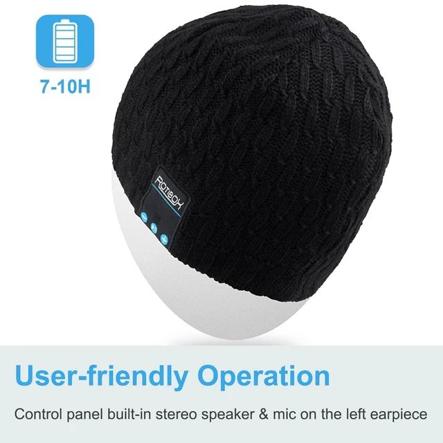 Alt view image 4 of 6 - Bluetooth Beanie Hat Wireless Headphones Hands Free Stocking Stuffers Soft acrylic knit beanie, Over Ear Headphones Headsets Earphone Speaker & Wireless Music,Washable Unique Tech Gifts for men