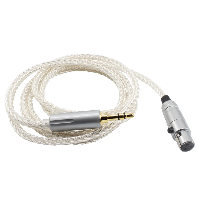 Alt view image 4 of 5 - Replacement Audio Upgrade Cable Compatible with AKG K240 K240S K240MK II K271s K271 MKII Q701 K702 K141 K171 K181 M220 Pioneer HDJ-2000 Headphones Mini-XLR to 3.5mm 10ft/3meters