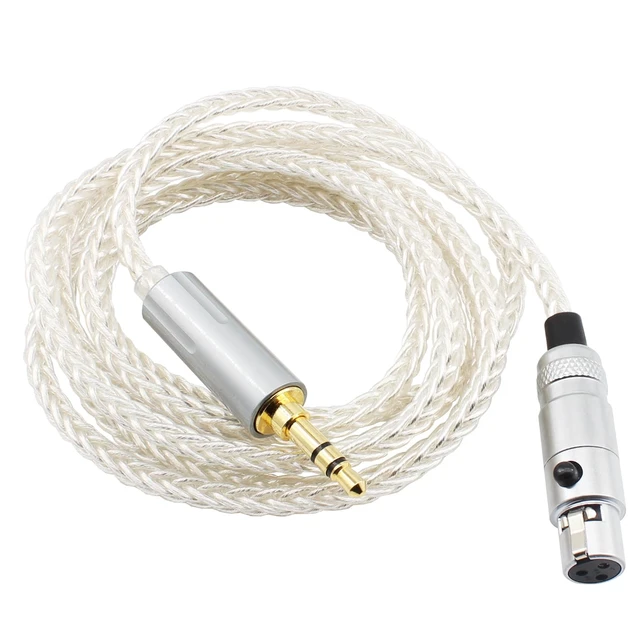 Alt view image 3 of 5 - Replacement Audio Upgrade Cable Compatible with AKG K240 K240S K240MK II K271s K271 MKII Q701 K702 K141 K171 K181 M220 Pioneer HDJ-2000 Headphones Mini-XLR to 3.5mm 10ft/3meters