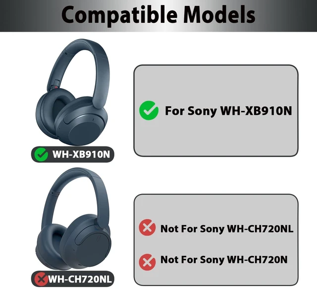 Alt view image 2 of 7 - WH-XB910N Replacement Ear Pads, Upgrade Cooling Gel Earpads Cushions for Sony WH-XB910N Noise Cancelling Headphones, Ear Pads Cushions with Soft Memory Foam and Buckle(Blue)