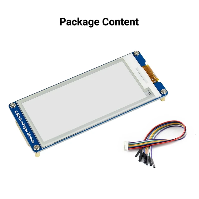 Alt view image 7 of 7 - 2.9inch e-Paper Display Module, 296x128 Resolution 3.3V/5V Two-Color epaper Display E-Ink Screen Module SPI Interface Compatible with Raspberry Pi/Arduino/Jetson Nano,Support Partial Refresh