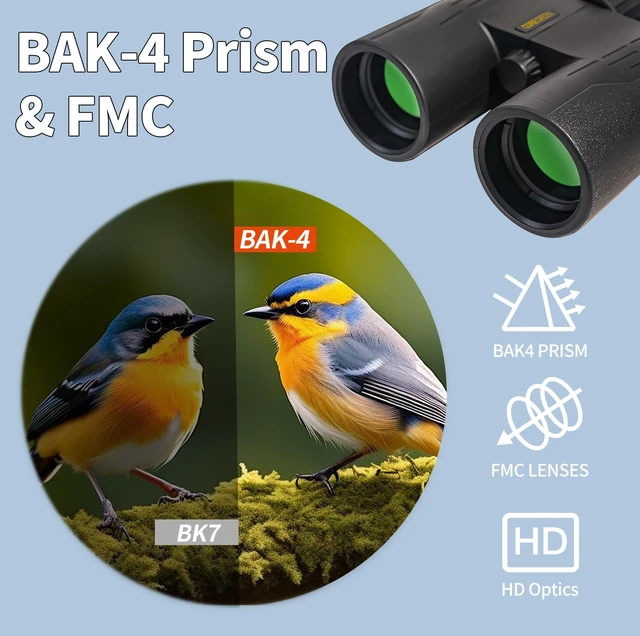 Alt view image 2 of 7 - 10x42 HD Binoculars for Adults High Powered, BAK-4 Prism FMC Lens Professional, Large View Binoculars with Clear Low Light Vision for Bird Watching Hunting Hiking Travel Cruise