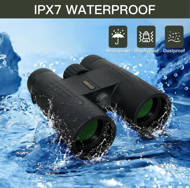 Alt view image 7 of 7 - 10x42 HD Binoculars for Adults High Powered, BAK-4 Prism FMC Lens Professional, Large View Binoculars with Clear Low Light Vision for Bird Watching Hunting Hiking Travel Cruise