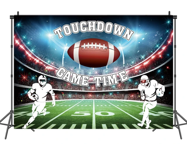 Alt view image 4 of 7 - Football Backdrop for Photography Touch Down Football Party Background 8x6ft Sport Themed Party Decorations Banner, Football Baby Shower Birthday Photo Booth Props