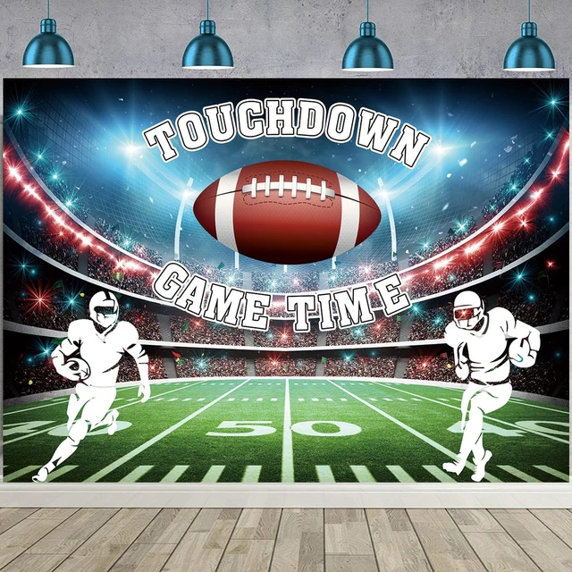 Main image of Football Backdrop for Photography Touch Down Football Party Background 8x6ft Sport Themed Party Decorations Banner, Football Baby Shower Birthday Photo Booth Props