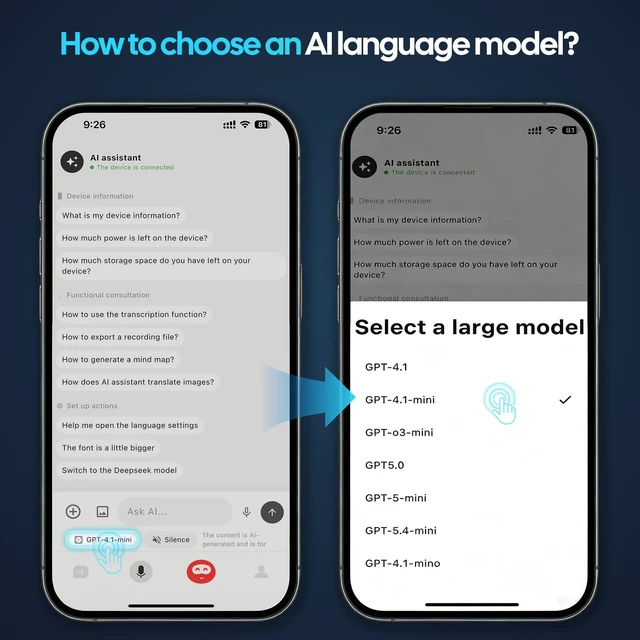 Alt view image 4 of 7 - AI Voice Recorder Real-Time Translator 255 Langs, 64GB Features Photo & Simultaneous Interpreter. AI Transcription, Summary & Mind Map. Note Taker for Meetings, Lectures, etc