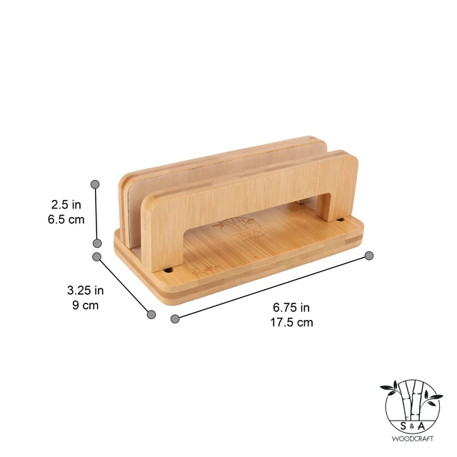 Alt view image 2 of 7 - Bamboo Wood Vertical Laptop Stand, Adjustable Wooden Laptop Holder, Non-Slip Laptop Dock Compatible with Apple MacBook, Microsoft Surface, Gaming Laptops, IPad, Tablets