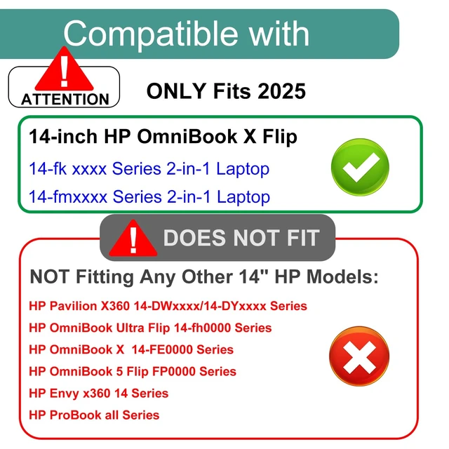 Alt view image 2 of 7 - 3 Pack Anti Glare (Matte) Screen Protector for 2025+ HP OmniBook X Flip 14" 2-in-1 Touchscreen Laptop (14-fm/14t-fm/14-fk/14z-fk/14-ka/14t-ka0000nr Series) (Only Suitable for the 2-in-1 Version)