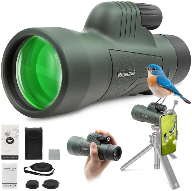 Main image of Monocular Telescope 12x50 BAK4 High Powered Monoculars for Adult Compact Portable Waterproof Monocular with Hand Strap, Lightweight Handheld Pocket Telescope, Bird Watching Hunting Camping