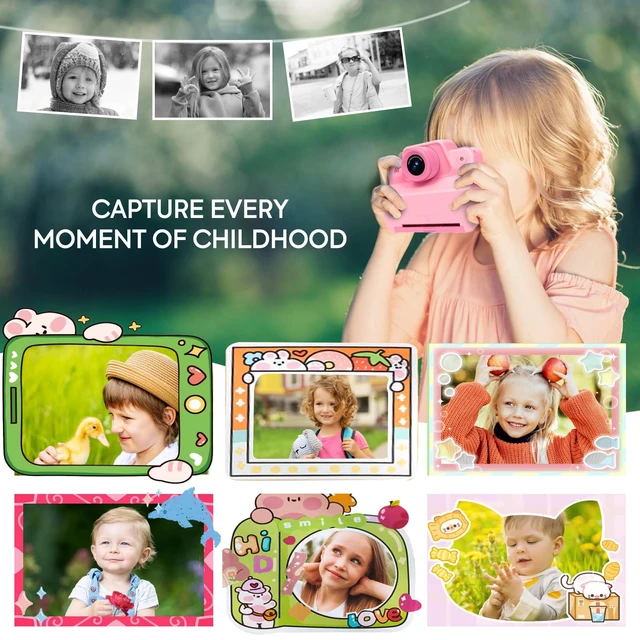 Alt view image 2 of 6 - Kids Camera Instant Print Camera for Kids, Toddler Instant Camera for 3 4 5 6 7 8 9 10 Year Old Girls Christmas Birthday Gifts, Portable Kid Child Digital Travel Camera Toy for Girl Boy Age 3-12