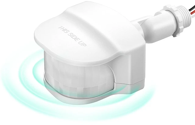 Main image of 240° Motion Sensor, Adjustable Time/Range to 60FT, 3 Modes, White 3 Modes Control, Adjustable Delay Time & Sensor Neck, Replacement Motion Detector for Security Floodlights, UL Listed