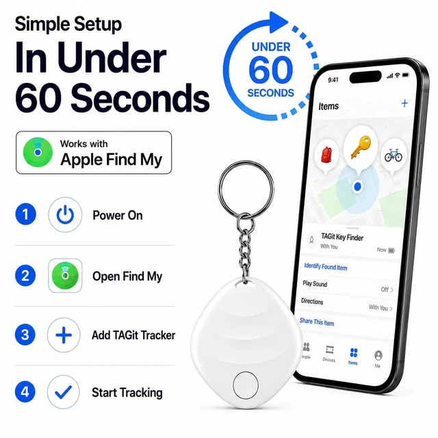 Alt view image 5 of 7 - Key Finder and Locator (4 Pack), Key Tracker Tag, Apple MFi Certified, Works with Apple Find My App (iOS Only), Item Finder for Keys, Car Keys, Keychain, Wallet, Luggage, Pets and Backpacks