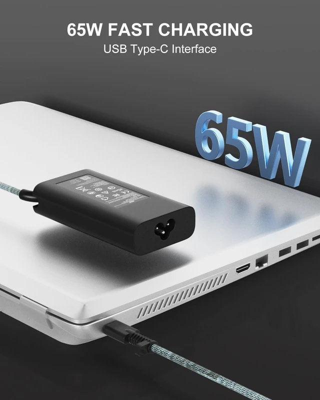 Alt view image 4 of 7 - 65W Laptop Charger USB C Compatible with HP OmniBook X Flip 16 case For OmniBook X Flip 16" 14" 17.3 inch Accessories OmniBook 5/5 Flip/OmniBook 7/7 Flip/7 Aero/OmniBook 3 Gen Adapter Cord