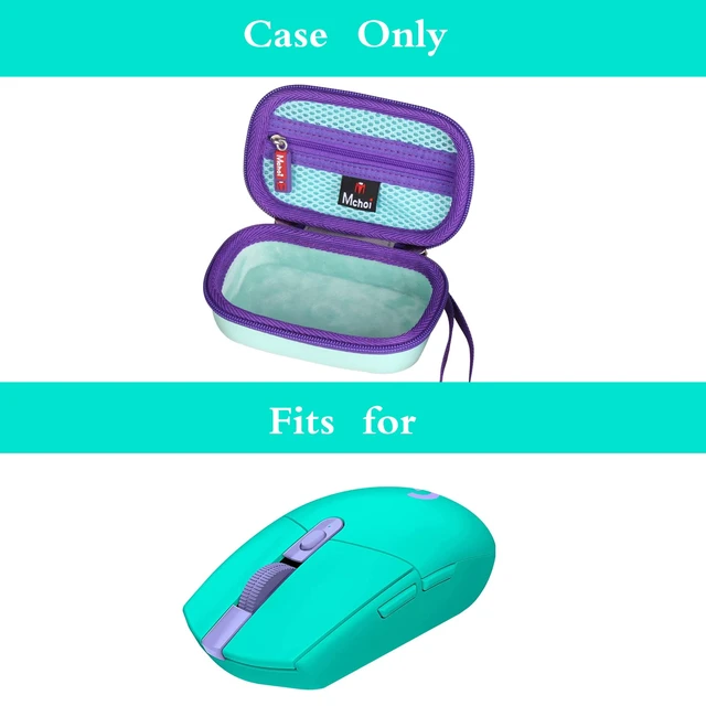 Alt view image 6 of 7 - Hard Carrying Case Suitable for Logitech G305 Lightspeed Wireless Gaming Mouse, Shockproof Waterproof Teal Wireless Gaming Mouse Protective Case, Case Only