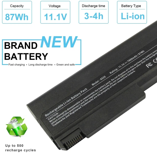 Alt view image 3 of 7 - 9Cell Extended 7800mAh Battery for HP EliteBook 8440P 6930P 8440W / ProBook 6550B 6455B / Compaq 6730B 6735B 6700B 6500B 6535B 6530B, fits P/N 482962-001 HSTNN-UB69 KU531AA