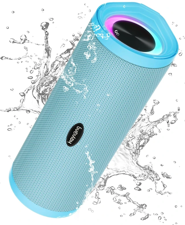 Main image of Portable Bluetooth Speaker, Waterproof Wireless Shower Speakers with Good Bass, IPX7 Floating, 5000mAh, TF Card, Loud Sound for Beach, Pool, Kayak Accessories, Gifts for Women, Girl-Sky Blue