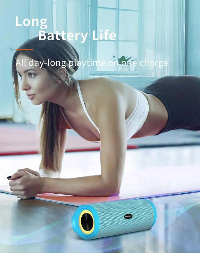 Alt view image 4 of 7 - Portable Bluetooth Speaker, Waterproof Wireless Shower Speakers with Good Bass, IPX7 Floating, 5000mAh, TF Card, Loud Sound for Beach, Pool, Kayak Accessories, Gifts for Women, Girl-Sky Blue