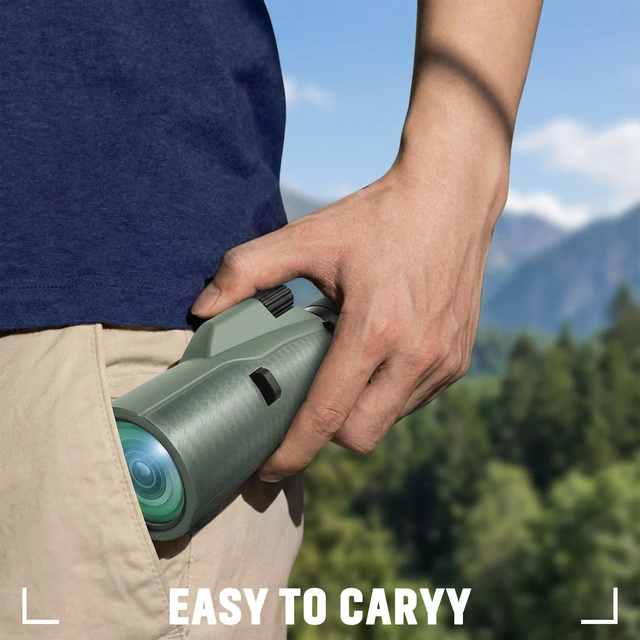 Alt view image 4 of 7 - Monocular Telescope - 12x56 High Powered, Compact, Dust-Proof, Waterproof, Handheld Scope with Smartphone Adapter and Metal Tripod - Ideal for Hunting, Stargazing, Birdwatching, and Outdoor Adventures