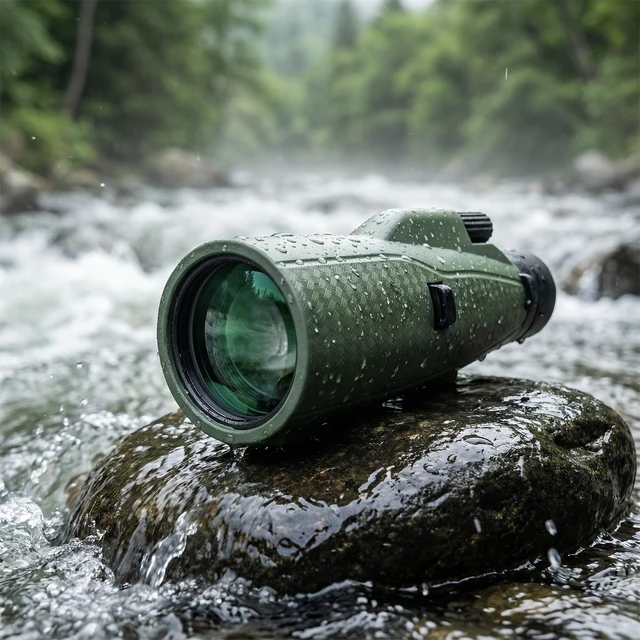 Alt view image 6 of 7 - Monocular Telescope - 12x56 High Powered, Compact, Dust-Proof, Waterproof, Handheld Scope with Smartphone Adapter and Metal Tripod - Ideal for Hunting, Stargazing, Birdwatching, and Outdoor Adventures