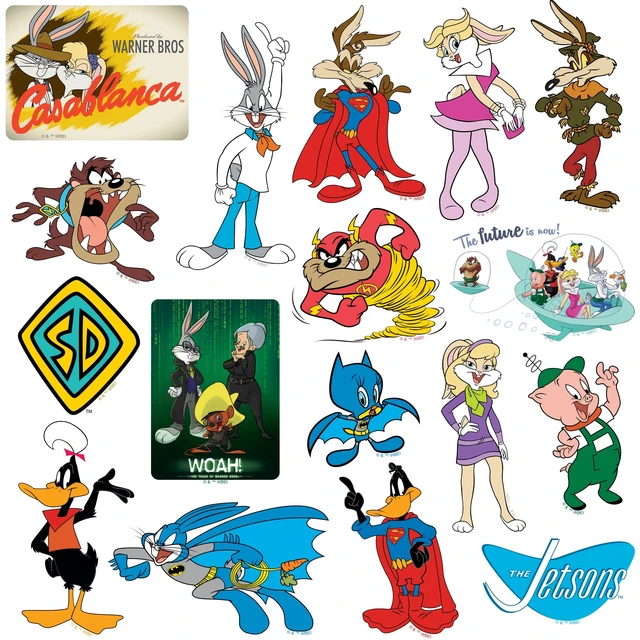 Alt view image 3 of 6 - WB 100 Looney Tunes Mashup 200 Sticker Pack Waterproof Vinyl Decals Officially Licensed Looney Tunes Stickers Great for Water Bottles, Skateboards, Luggage, Laptops, Bumpers & Cars
