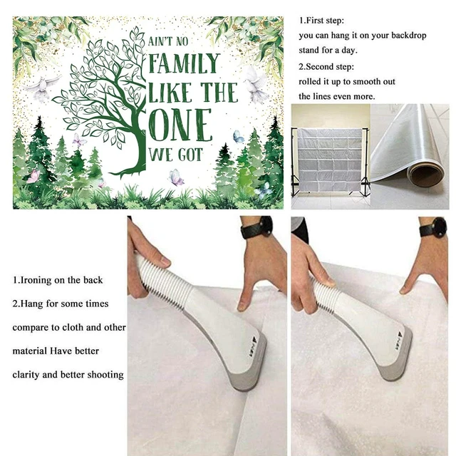 Alt view image 7 of 7 - Family Reunion Banner Backdrop 8x6FT Green Family Tree Reunion Decorations Welcome to Our Family Members Photography Background Welcome Family Gathering Banner Supplies Photo Props