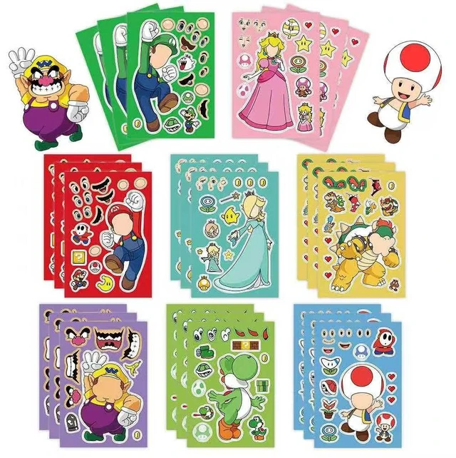 Main image of Mario DIY Stickers,40PCS Superhero Style DIY Stickers for Water Bottles,Waterproof Vinyl Decal for Teen Girl Adult Laptop Skateboard Phone Case Guitar Travel Case Bike Notebook