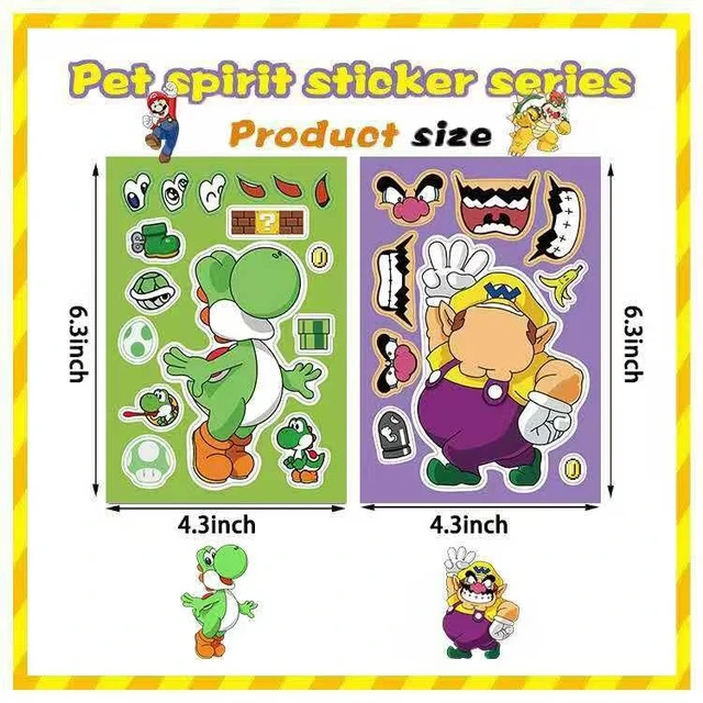 Alt view image 4 of 7 - Mario DIY Stickers,40PCS Superhero Style DIY Stickers for Water Bottles,Waterproof Vinyl Decal for Teen Girl Adult Laptop Skateboard Phone Case Guitar Travel Case Bike Notebook