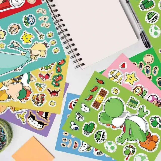 Alt view image 6 of 7 - Mario DIY Stickers,40PCS Superhero Style DIY Stickers for Water Bottles,Waterproof Vinyl Decal for Teen Girl Adult Laptop Skateboard Phone Case Guitar Travel Case Bike Notebook