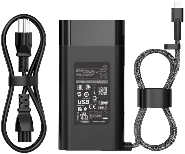Main image of 100W USBC Charger Compatible with HP EliteBook 8 800 6 X Flip For EliteBook 8 6 G1i G1a G2i G2a 14 16, 840 850 865 G8 G9 G10 G11, X G1i G1a G2i G2q 14, X Flip G2i 14 Laptop Power Adapter