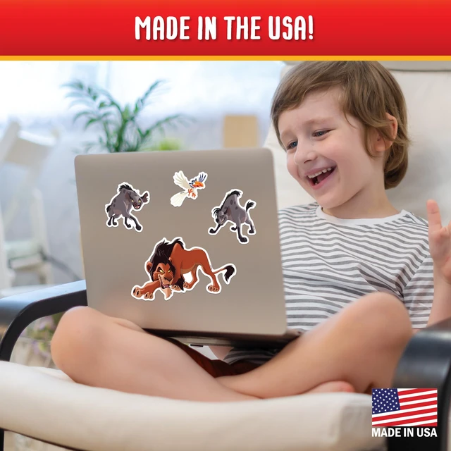 Alt view image 7 of 7 - Disney The Lion King Decals - Set of 13 Vinyl Stickers Mufasa Simba Pumbaa Rafiki Nala for Car Laptop Computer Kids Water Bottle Outdoor Waterproof