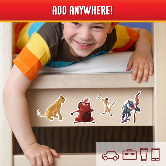 Alt view image 5 of 7 - Disney The Lion King Decals - Set of 13 Vinyl Stickers Mufasa Simba Pumbaa Rafiki Nala for Car Laptop Computer Kids Water Bottle Outdoor Waterproof