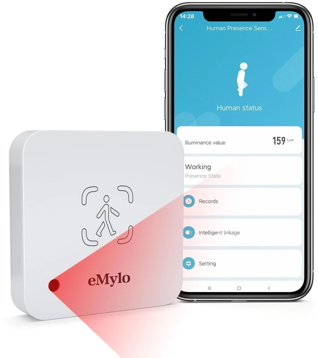 Main image of WiFi Presence Sensor Millimeter Wave Radar No Hub Motion Detector 24/7 Human Presence and Motion Detection for Home or Business with mmWave Radar, App Monitoring(2.4 GHz Wi-Fi Required)
