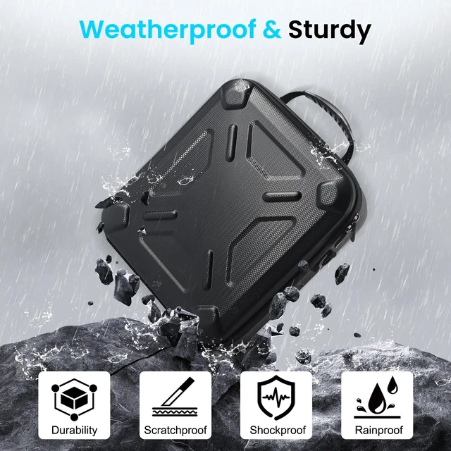 Alt view image 4 of 7 - Starlink Mini Case, Waterproof Shockproof EVA Carrying Storage Case with Dual Carry Options,for Starlink Mini Accessories, Ultra-Light Portable Protection, for Camping, RV & Outdoor Travel