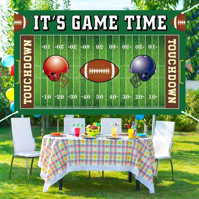 Alt view image 5 of 5 - Football Field Backdrop Banner Decorations Large Football Background for Sport Themed Birthday Wall Door Sign Decor