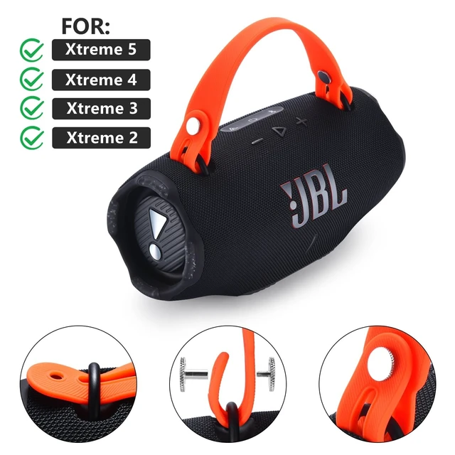 Alt view image 2 of 7 - Carrying Handle Strap for JBL Xtreme 5/Xtreme 4/Xtreme 3/Xtreme 2 Silicone Hand Strap Handle Grip for JBL Xtreme 5/4/3/2 Portable Speaker, Removable Accessories,Carrying Travel Outdoor,Orange