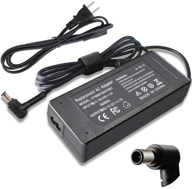 Main image of 90W 19.5V 4.7A AC Charger Compatible with Sony VAIO VGP-AC19V37 VGP-AC19V10 VGP-AC19V12 VGP-AC19V19 VGP-AC19V20 VGP-AC19V67 VGP-AC19V32 VGP-AC19V41 VGP-AC19V48 PCG-3J1L PCG-61411L PCG-7162l PCG-7Y2L