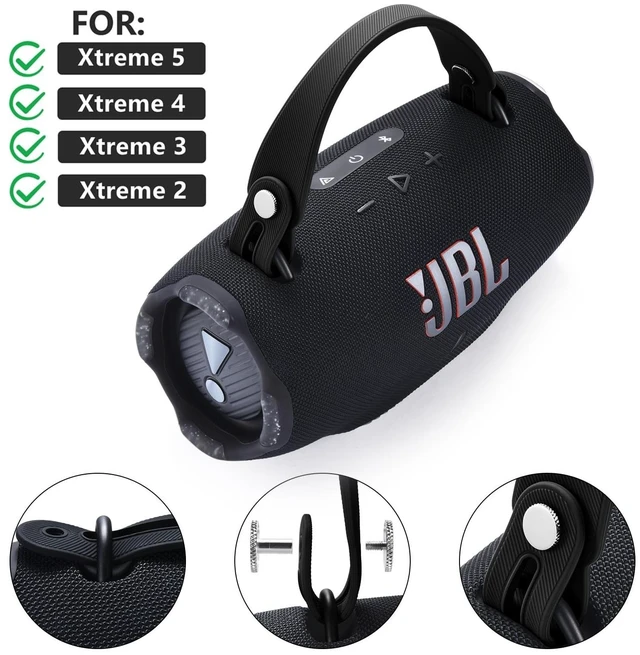 Alt view image 2 of 7 - Carrying Handle Strap for JBL Xtreme 5/Xtreme 4/Xtreme 3/Xtreme 2 Silicone Hand Strap Handle Grip for JBL Xtreme 5/4/3/2 Portable Speaker, Removable Accessories, Carrying Travel Outdoor,Black