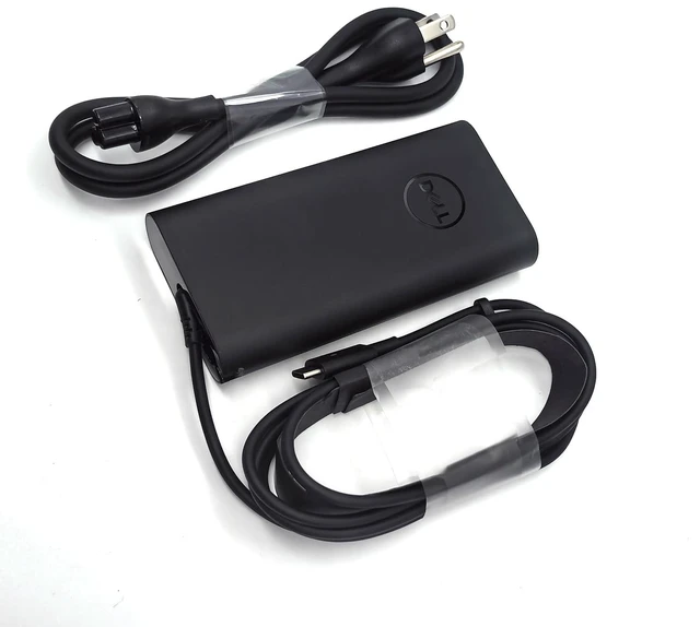 Main image of Laptop Charger 90W Watt USB Type C GAN, Latitude 5500 5501 5511 5520 5521 5530 5531 7520 7530 AC Adapter, Black, LA90PM170