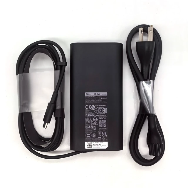 Alt view image 5 of 7 - Laptop Charger 90W Watt USB Type C GAN, Latitude 5500 5501 5511 5520 5521 5530 5531 7520 7530 AC Adapter, Black, LA90PM170