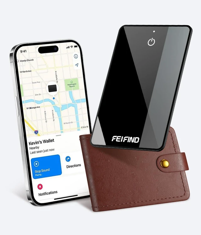 Main image of 2026 MFi Certified Wallet Tracker Card (iOS Only), Work with Apple Find My Rechargeable Bluetooth Smart Wallet Finder and Item Tracker for Luggage Tags, Bags, Passport, Purse, IP68 Waterproof