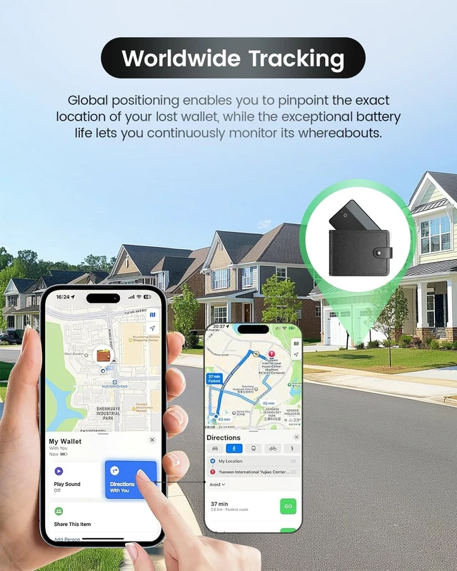 Alt view image 6 of 7 - 2026 MFi Certified Wallet Tracker Card (iOS Only), Work with Apple Find My Rechargeable Bluetooth Smart Wallet Finder and Item Tracker for Luggage Tags, Bags, Passport, Purse, IP68 Waterproof