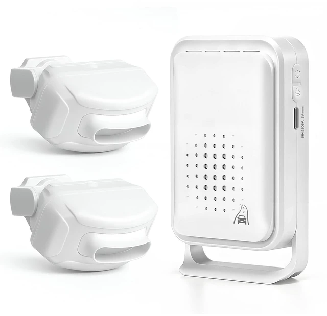 Main image of Driveway Alarm 1200 ft Range Wireless Outdoor Motion Sensor, Dual-Tech PIR + Microwave, 17 Chimes, IP64 Weather-Resistant, Mute & Vibration (1 Receiver+ 2 Sensor)