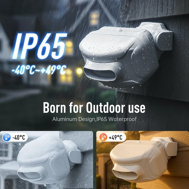 Alt view image 5 of 7 - Driveway Alarm 1200 ft Range Wireless Outdoor Motion Sensor, Dual-Tech PIR + Microwave, 17 Chimes, IP64 Weather-Resistant, Mute & Vibration (1 Receiver+ 1 Sensor)