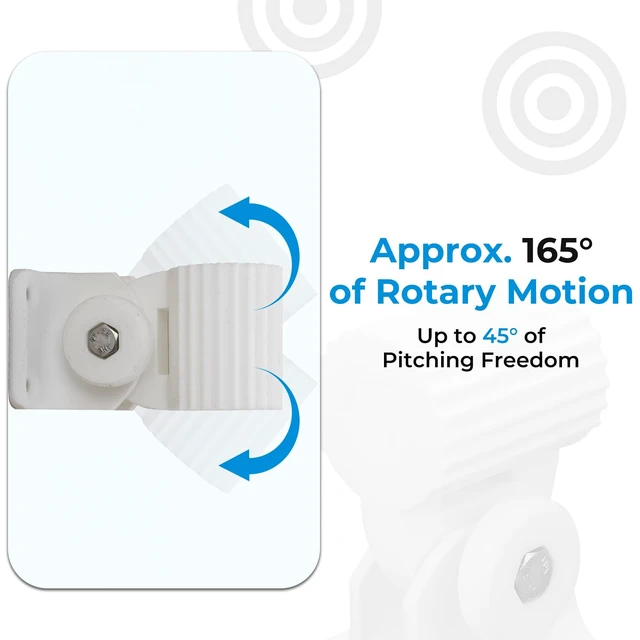 Alt view image 4 of 6 - Wall Mount Bracket for Ubiquiti NanoStation NS-5AC & LTU Lite Fits for Ubiquiti NanoStation NS-5AC, Loco M2/M5 & LTU Lite, Adjustable Outdoor PLA Mount, UV-Resistant White